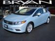 Bryan Honda
"Where Smart Car Shoppers buy!"
Â 
2012 HONDA CIVIC ( Click here to inquire about this vehicle )
Â 
If you have any questions about this vehicle, please call
David Johnson or James Simpson 888-619-9585
OR
Click here to inquire about this
