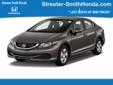 2015 Honda Civic LX $18,875
Streater-Smith
443 I-45 SOUTH
Conroe, TX 77301
(936)523-2321
Retail Price: $20,080
OUR PRICE: $18,875
Stock: 63887
VIN: 19XFB2F58FE009533
Body Style: Sedan
Mileage: 0
Engine: 4 Cyl. 1.8L
Transmission: CVT
Ext. Color: Gray
Int.