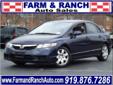 Farm & Ranch Auto Sales
4328 Louisburg Rd., Â  Raleigh, NC, US -27604Â  -- 919-876-7286
2009 Honda Civic LX
Farm & Ranch Auto Sales
Call For Price
Click here for finance approval 
919-876-7286
Â 
Contact Information:
Â 
Vehicle Information:
Â 
Farm & Ranch