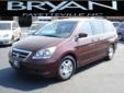 Bryan Honda
2007 HONDA Odyssey Pre-Owned
Call for Price
CALL - 888-746-9659
(VEHICLE PRICE DOES NOT INCLUDE TAX, TITLE AND LICENSE)
Year
2007
Condition
Used
VIN
5FNRL38637B432781
Mileage
82884
Exterior Color
BURGUNDY
Model
Odyssey
Body type
Minivan