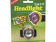 Bug-Eye Headlight for KidsPerfect for kids who love the outdoors. The Bug-Eye headlamp is compact, lightweight, and designed just for kids. Great for reading and outdoor fun.- Comfortable elastic head strap- Easy on/off push button- Bright white LED -
