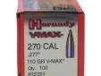 Hornady V-Max Bullets- Caliber: 270 (.277")- Grain: 110- Bullet: V-Max- Per 100
Manufacturer: Hornady
Model: 22721
Condition: New
Price: $21.44
Availability: In Stock
Source: