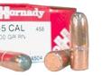 Hornady InterLock Bullets 45 Caliber (458 Diameter) 500 Grain Round Nose Box of 50 The InterLock is designed to be a devastating hunting bullet and nothing less. The InterLock Ring - a Hornady exclusive - ensures that the core and jacket remain locked
