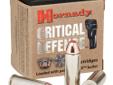 Hornady 9MM Critical Defense 115 Grain Critical Defense Tip Hornady Critical Defense ammunition eliminates clogging with the use of the patented Flex Tip bullet. Upon entering soft tissue, the tip swells and imparts equal pressure across the entire