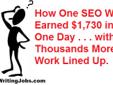 Here's how one freelance writer earned almost $2,000 worth of work -- in one day -- from one client! There's plenty of work out there. This could be your success story too.