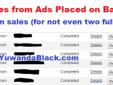 Get full details here.
Unsolicited Testimonial
Hello Ms. Black! I read your ebook How To Make money placing Free Classified ads. Very informative. Excellent ebook! I have applied your strategies and I am earning between $45-$75 Per day. Right now I only