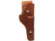 Leather Belt Holster- Made of Top Grain Leather- Snap-off Belt Loop- For Hunting/Range Use- Use with Hunter's Straight Cartridge Belts- Made in the USA- Right HandFits: Ruger MKI and MKII with 4.5/8" barrelSpecs: Color: Chestnut TanHand: RightMaterial: