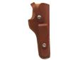 Leather Belt Holster- Clip Pouch- Snap-off Retention Strap- Made of Top Grain Leather- For Range and Target Use- Use with Hunter's Straight Cartridge Belts- Made in the USA- Right HandFits: Ruger MKII with 5.5" bull barrelSpecs: Color: Chestnut TanHand: