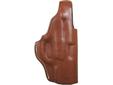 Pro-Hide High Ride Holster with Thumb BreakFeature:- Made from premium leather- Hand boned and burnished- Edge dressed- Molded to fitSpecifications:- Right Hand- Made in the USAFits: Ruger SR9CSpecs: Color: Chestnut TanHand: RightMaterial: Leather
