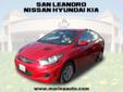 San Leandro Nissan/Hyundai/Kia
1152 Marina Blvd., Â  San Leandro, CA, US -94577Â  -- 888-423-3388
2012 Hyundai Accent 4dr Sdn Auto GLS
Call For Price
At Marina Auto Center Nissan, located in San Leandro, we offer you a large selection of Nissan new cars,