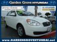 Garden Grove KIA
Click here for finance approval 
714-823-4940
2010 Hyundai Accent 4dr Sdn Auto GLS
Call For Price
Â 
Contact Dealer 
714-823-4940 
OR
Contact Us
Vin:
KMHCN4AC9AU482844
Color:
NORDIC WHITE
Engine:
98L 4 Cyl.
Mileage:
43544
Transmission: