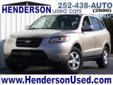Henderson Used Cars
415 Raleigh Rd., Â  Henderson, NC, US -27636Â  -- 252-438-2886
2007 Hyundai Santa Fe GLS
Call For Price
Click here for finance approval 
252-438-2886
About Us:
Â 
Â 
Contact Information:
Â 
Vehicle Information:
Â 
Henderson Used Cars
Visit
