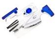 "
SOG Knives ICC2B ICE Lite I with LED Light - Clear/Blue
SOG Knives Tool Logic Ice Lite Clear ICC2B
Description:
The Tool Logic ICE Lite ICC2B is a credit card sized survival kit that includes tools that can help you out with nine typical tasks. The nine