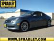 Spradley Auto Network
2828 Hwy 50 West, Â  Pueblo, CO, US -81008Â  -- 888-906-3064
2006 Infiniti G35 Coupe
Low mileage
Call For Price
Have a question? E-mail our Internet Team now!! 
888-906-3064
About Us:
Â 
Spradley Barickman Auto network is a locally,