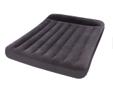 Pillow Rest Classic Bed with built-in electric pump- Built-in fast-fill electric pump- Easy-to-clean flocked sleeping surface- Includes hand carry bag- Full Size (aprox. dimensions while inflated: 54 x 75 x 12 inches)- Built-in pillow- Deflates compactly