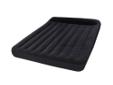 Pillow Rest Classic Bed with built-in electric pump- Built-in fast-fill electric pump- Easy-to-clean flocked sleeping surface- Includes hand carry bag- Queen Size (aprox. dimensions while inflated: 60 x 80 x 12 inches)- Built-in pillow- Deflates compactly