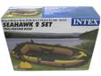 Seahawk 2-Man Boat Kit- Capacity: 440 lbs- Rugged Super-Tough vinyl construction- Three air chambers including an inner auxiliary air chamber in hull for extra buoyancy- Fast-fill, fast-deflate Boston valves on two main hull chambers; double valves on