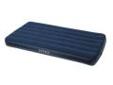 "
Intex 68757E Classic Downy Air Bed Royal Blue, Twin Size
With plush flocking on the top, this airbed gives a more luxurious sleeping surface and helps keep bedding from slipping. Flocking cleans easily and is waterproofed for camping use. Wave beam