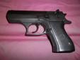 This is a IWI Israeli "Baby" Desert Eagle Compact in 9mmx19. It has a blued steel frame, 3.5" barrel, decocker and two 13 round magazines. It has an Israeli made Front Line Jericho Compact Kydex paddle holster. I require a copy of your AZ ID an proof of