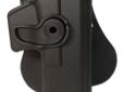 Made of durable, high-tech, black polymer, these right-handed holsters use a unique patented retention system with a zero time to disengage feature. Simply depressing the lever allows for instant removal of the firearm. Features:- Comfortable, contoured