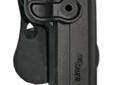 Made of durable, high-tech, black polymer, these right-handed holsters use a unique patented retention system with a zero time to disengage feature. Simply depressing the lever allows for instant removal of the firearm. Fits both Non-Railed and Railed