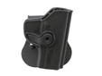 Made of durable, high-tech, black polymer, these right-handed holsters use a unique patented retention system with a zero time to disengage feature. Simply depressing the lever allows for instant removal of the firearm. Features:L- Comfortable, contoured