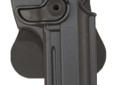 Made of durable, high-tech, black polymer, these right-handed holsters use a unique patented retention system with a zero time to disengage feature. Simply depressing the lever allows for instant removal of the firearm. Features:- Comfortable, contoured