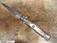 For Sale
An Italian Stainless Stag Handled Stiletto. This knife was manufactured in Italy and is stainless steel. It is slightly used, but in excellent condition. This really is a pretty piece but I do not have any real use for it. It has the swivel
