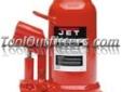 "
JET 453323K JET453323K JET JHJ-22-1/2L 22-1/2 Ton Low Profile Hydraulic Bottle Jack (2 Pieces)
Features and Benefits:
For lifting, pushing, spreading, bending, pressing or straightening requirements
Not affected by temperature extremes
Electrically