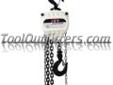 "
JET 101706 JET101706 JET SMH-1T-20 1 Ton Chain Hoist with 20' Lift
Features and Benefits:
Designed for years of trouble-free service
All steel construction with a durable powder coat finish
Lightweight, compact design for low headroom applications