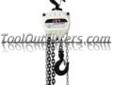 "
JET 101714 JET101714 JET SMH-2T-20 2 Ton 20' Hand Chain Hoist
Features and Benefits:
All steel construction with a durable powder coat finish
Lightweight, compact design for low headroom applications
Needle bearing supported load sheave for smooth