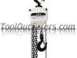 "
JET 101718 JET101718 JET SMH-3T-20 Hand Chain Hoist
Features and Benefits:
Economical hand chain hoist designed for years of trouble-free service
3 Ton, 20' lift
All steel construction with a durable powder coat finish
Lightweight, compact design for