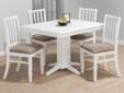 Contact the seller
Jofran Furniture ASPEN JFN-625DT-set, The Aspen White collection is perfect for anyone looking to add a casual yet functional dining set to their home. The fixed top pedestal table seats four very comfortably making it a great place to