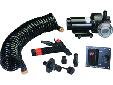 Aqua Jet Wash Down Kit 5.2 New 19 l/min (5.2 GPM) wash down kit conveniently includes a high capacity Aqua Jet WD 5.2, 5 bar (70 psi), PUMProtector inlet strainer, spray nozzle, bulk head fitting with valve, 7.5 meters (25') of coiled wash down hose and