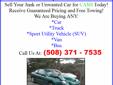 Cars / trucks / vans wanted for parts We Pay On The Spot // We buy ANY old vehicle We buy repairable cars and trucks Free towing / quick pickup Call us today and get your money: 508-371-7535;