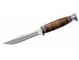 If you only want one hunting knife, it should be the Hunter. The Hunter is an excellent all-purpose knife, yet also works well as for skinning. The leather handle is unexcelled in firmness, shape and polish. The blade is hollow ground and measures 4". The