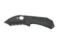 The FIN Folders are sturdy, tactical looking all-purpose folding knives made withstainless steel handles. An arched back profile and recesses in the sides of the scalesensure a secure and comfortable grip on the knife. Black EDP coated AUS 8A