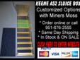 Keene A52 Sluice box customized options with miners moss available. These are brand new and sold from a reputable and authorized Keene Dealer. Click on photo below to view website and custom options for the Keene A52 sluice. Order online or call the