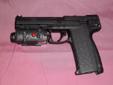 This is a NIB Kel-Tec PMR-30 in .22 Magnum. It has fiber optic sights, threaded 4.32" barrel, black polymer frame, one 30 round magazine, and a Sig SL900 laser, flashlight, strobe combo. I require a copy of an AZ ID, CWP, and proof of residency. We can