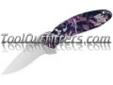 "
Kershaw 1620C KER1620C Ken Onion Scallion Assisted 2-1/4"" Plain Blade, Camo Aluminum Handle
Features and Benefits:
Offers high performance styling and all the convenience of the SpeedSafe ambidextrous assisted opening system in a slightly larger knife