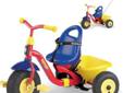 Patented 3-in-1 Auto-Freewheel for pedaling, braking & coasting / Allows your child to rest their feet on the pedals while parents guide them Pneumatic Komfy-Ride tubeless air tires on sealed ball bearings Patented limited turn radius steering device and