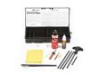 KleenBore Police Handgun Cleaning Kit 44, 45 Caliber w/Storage Box. This kit includes 2 oz. bottle of #10 copper cutter, a patented synthetic oil for lubrication, cotton patches and bore mop, double ended nylon utility brush phosphor bronze bore brush,