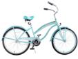 Available in: Black with Pink Wheels, Orange, Pink, Baby Blue, Purple or Mint Green *Extended / Oversized Hi-Tensile Steel Cruiser Frame *Body Colored Front & Rear Duck Tail Fenders *22.5" Wide Oversized Chrome Plated Handle Bar w/ Tilt & Telescope *24"