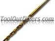 "
Vermont American 12371 VER12371 Titanium Coated Fractional Jobber Drill Bit 21/64 in.
Features and Benefits:
Special 135Âº split point starts cutting immediately upon contact
Eliminates need for center punching
For repetitive drilling in steel, alloy