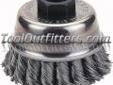 "
Firepower 1423-2110 FPW1423-2110 Knotted Type Wire Cup Brush, 3"" Diameter
Features and Benefits:
5/8" - 11 NC threaded arbor
.020" wire size, 12,500 Max RPM
Heavy duty cup brushes with arbor adapters and threads to fit most grinders
"Price: $15.9