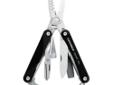 The Leatherman 831198, Squirt ES4 unique key-chain size multi-tool features wire strippers for five different wire widths, scissors and electrical wire cutters to handle all kinds of precise jobs. The gripping edges on the Squirt E4's spring-action pliers