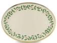 A festive feast deserves the proper setting. And a generous serving platter is a must at holiday time. At a full 16' in length, this platter can hold plenty of food. And it's very festive - trimmed in gold and adorned with the popular Lenox Holiday motif.