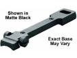 Leupold STD 1-Piece Bases fit most rifles. The forward part of the base accepts a dovetail ring, locking it solidly into position. The rear ring is secured by Windage adjustment screws.
Manufacturer: Leupold
Model: 49985
Condition: New
Price: $15.25