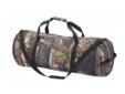 36" Round Duffel BagSpecifications:-Full length heavy duty nylon zipper-Exterior side organization pocket-Detachable shoulder strap-Padded top grab handles-Durable 600D Oxford-Mossy Oak brand Camo-Size: 14" x 36"-Volume: 5544 cu. in./91L
Manufacturer: