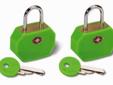 Mini Padlock Set-2 pack-Travel Sentry Approved-Accepted for airport use-Protect your belongings in transit while keeping them accessible for security-Color provides quick luggage identification-Neon Green
Manufacturer: Lewis N. Clark
Model: TSA14GRN